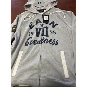 NWT Mens Project Rock Heavyweight Terry Full Zip Hoodie 1370456 Gray L Large $90